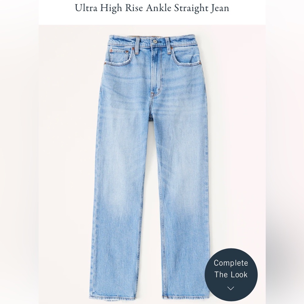High-rise ankle straight jean